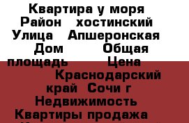 Квартира у моря › Район ­ хостинский › Улица ­ Апшеронская › Дом ­ 12 › Общая площадь ­ 36 › Цена ­ 2 350 000 - Краснодарский край, Сочи г. Недвижимость » Квартиры продажа   . Краснодарский край,Сочи г.